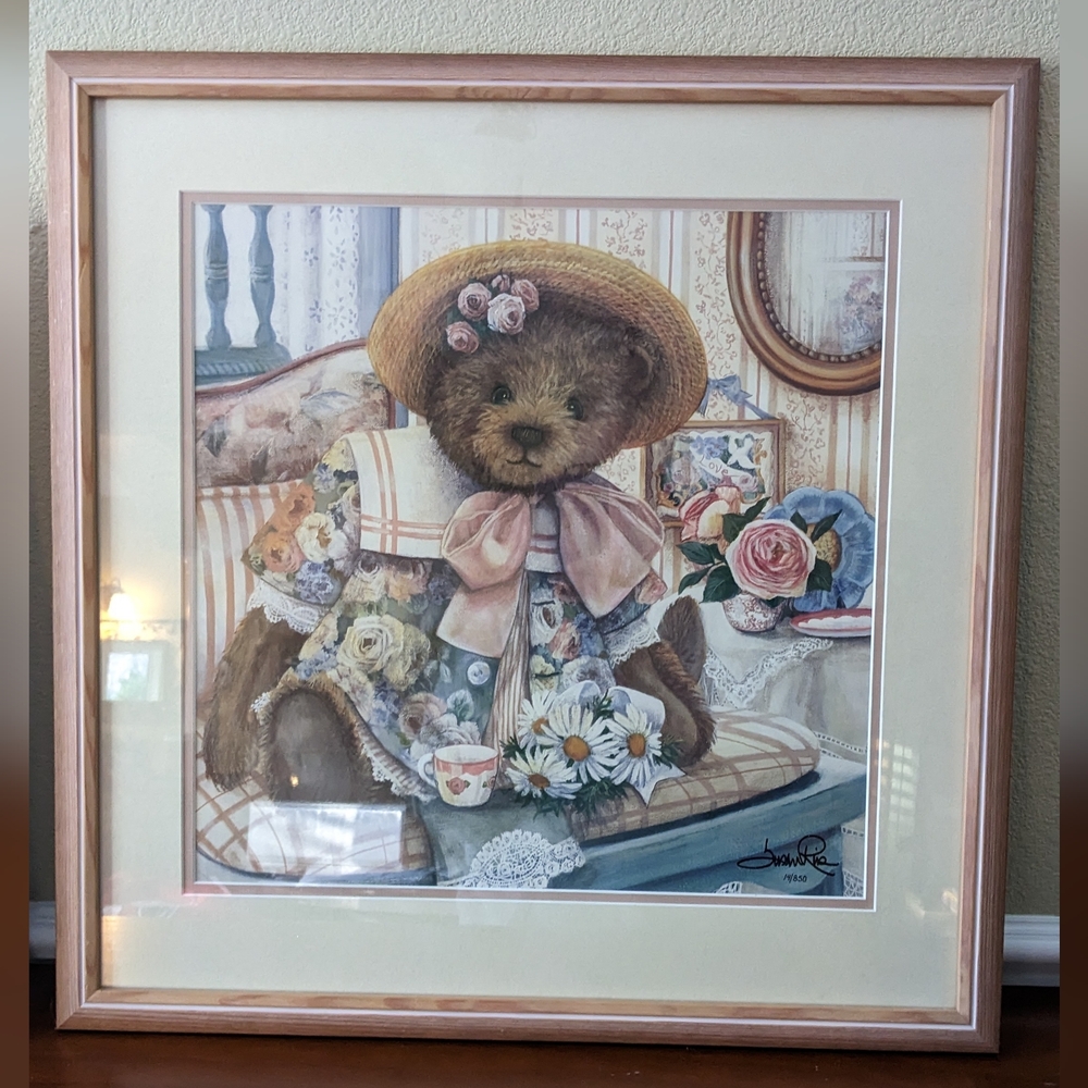Little Girl Bear Moment Art Signed Numbered Susan Rios Print